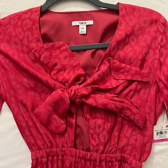 BAR III Pretty in Pink Paint Flare Dress XXS - Picture 2 of 6